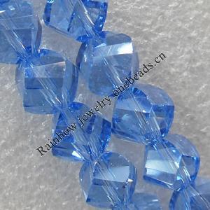 Glass Crystal Beads, Faceted Twist 10mm Length:26 Inch, Sold by Strand