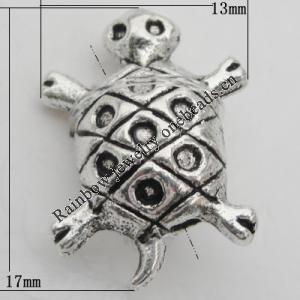 Bead Zinc Alloy Jewelry Findings Lead-free, Animal 17x13mm Hole:1mm, Sold by Bag