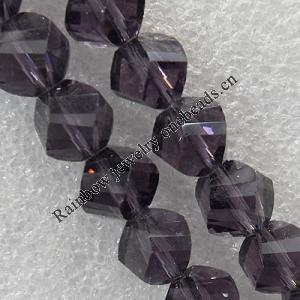 Glass Crystal Beads, Faceted Twist 8mm Length:20.9 Inch, Sold by Strand