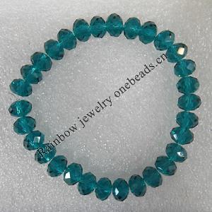 Glass Crystal Bracelet, Length:About 7.8 Inch, Sold by Strand