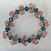 Glass Crystal Bracelet, Length:About 7.8 Inch, Sold by Strand