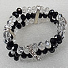 Glass Crystal Bracelet, Length:About 7.8 Inch, Sold by Strand