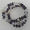 Glass Crystal Bracelet, Length:About 7.8 Inch, Sold by Strand