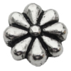 Bead Zinc Alloy Jewelry Findings Lead-free, Flower 10mm Hole:1mm, Sold by Bag