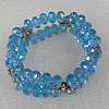 Glass Crystal Bracelet, Length:About 7.8 Inch, Sold by Strand