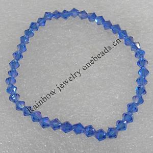 Glass Crystal Bracelet, Length:About 7.8 Inch, Sold by Strand