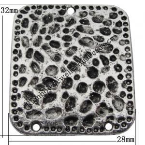Connector  Zinc Alloy Jewelry Findings Lead-free, 32x28mm Hole:1.5mm, Sold by Bag
