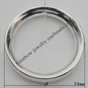 Bead Zinc Alloy Jewelry Findings Lead-free, Donut 24x18mm Hole:1mm, Sold by Bag