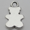 Pendant Zinc Alloy Jewelry Findings Lead-free, Bear 16x10mm Hole:2mm, Sold by Bag