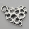 Pendant Zinc Alloy Jewelry Findings Lead-free, 17x13mm Hole:2mm, Sold by Bag