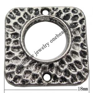 Connector Zinc Alloy Jewelry Findings Lead-free, 18x9mm Hole:1mm, Sold by Bag