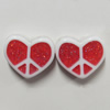 Resin Cabochons, No Hole Headwear & Costume Accessory, Heart,The other side is Flat 14x14mm, Sold by Bag