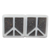 Resin Cabochons, No Hole Headwear & Costume Accessory, Square, The other side is Flat 15mm, Sold by Bag