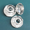 Crystal European Beads, with silver Color Copper Core, Faceted Rondelle 14x9mm Hole:About 4.5mm, Sold by PC