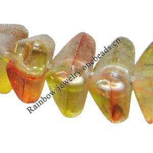 Dichroic Plastic Beads, Triangle 10x6mm Hole:2mm, Sold by Bag
