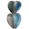 Dichroic Plastic Beads, Heart 12mm Hole:0.2mm, Sold by Bag