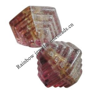 Dichroic Plastic Beads, 10x10mm Hole:1mm, Sold by Bag