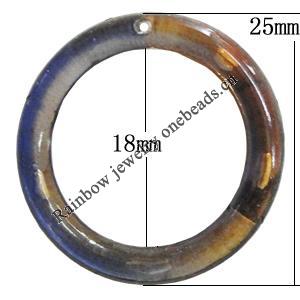 Dichroic Plastic Beads, Donut Outside diameter:25mm, Inside diameter:18mm, Sold by Bag