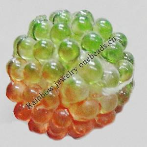 Dichroic Plastic Beads, 14mm Hole:2mm, Sold by Bag