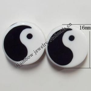 Resin Cabochons, No Hole Headwear & Costume Accessory, Flat Round, The other side is Flat 16mm, Sold by Bag