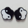 Resin Cabochons, No Hole Headwear & Costume Accessory, Flower, The other side is Flat 16mm, Sold by Bag