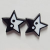 Resin Cabochons, No Hole Headwear & Costume Accessory, Star, The other side is Flat 18mm, Sold by Bag