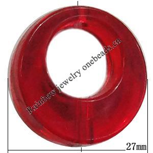 Transparent Acrylic Connector, 27x15mm Hole:2mm Sold by Bag 