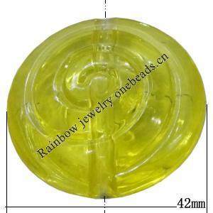 Transparent Acrylic Bead, 42mm Hole:3mm Sold by Bag 