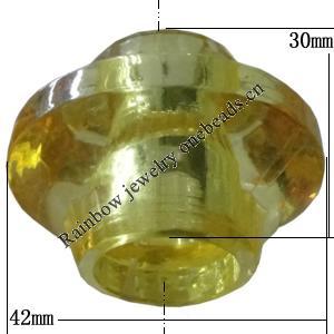 Transparent Acrylic Bead, 30x42mm Hole:15mm Sold by Bag 