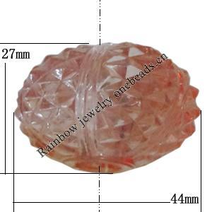 Transparent Acrylic Bead, 27x44mm Hole:10mm Sold by Bag 