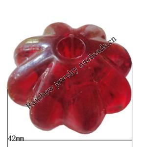 Transparent Acrylic Bead, 42mm Hole:6mm Sold by Bag 
