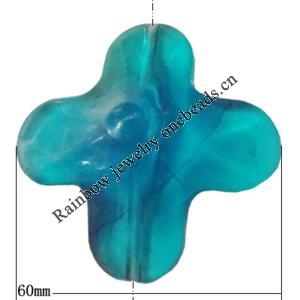 Transparent Acrylic Bead, 60mm Hole:2mm Sold by Bag 