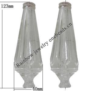 Transparent Acrylic Bead, 123x40mm Hole:10mm Sold by Bag 