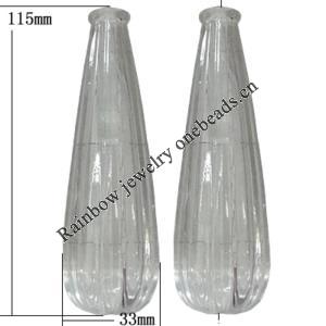 Transparent Acrylic Bead, 115x33mm Hole:12mm Sold by Bag 
