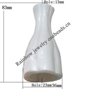 Solid Acrylic Bead, 83x36mm Big Hole:23mm, Small Hole:13mm, Sold by Bag