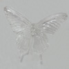 Transparent Acrylic Bead No Hole, Butterfly 95x77mm, Sold by Bag 