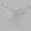 Transparent Acrylic Bead No Hole, Butterfly 95x77mm, Sold by Bag 