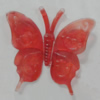 Transparent Acrylic Bead No Hole, Butterfly 62x58mm, Sold by Bag 