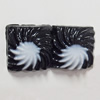 Resin Cabochons, No Hole Headwear & Costume Accessory, Square, The other side is Flat 14mm, Sold by Bag
