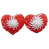 Resin Cabochons, No Hole Headwear & Costume Accessory, Heart, The other side is Flat 14mm, Sold by Bag