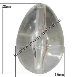 Transparent Acrylic Bead, Teardrop 20x15mm Hole:2mm Sold by Bag 