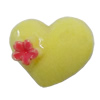 Resin Cabochons, No Hole Headwear & Costume Accessory, Heart, The other side is Flat 14x15mm, Sold by Bag