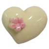 Resin Cabochons, No Hole Headwear & Costume Accessory, Heart, The other side is Flat 14x15mm, Sold by Bag