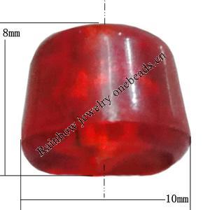 Transparent Acrylic Bead, 8x10mm Hole:2mm Sold by Bag 