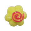 Resin Cabochons, No Hole Headwear & Costume Accessory, Flower, The other side is Flat 13mm, Sold by Bag