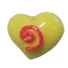 Resin Cabochons, No Hole Headwear & Costume Accessory, Heart, The other side is Flat 15x15mm, Sold by Bag
