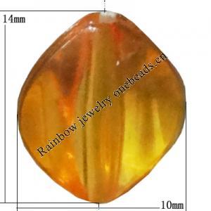 Transparent Acrylic Bead, 10x14mm Hole:1mm Sold by Bag 
