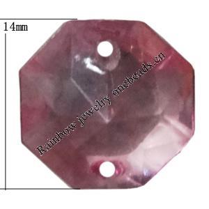 Transparent Acrylic Connector, 14mm Hole:1mm Sold by Bag 