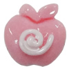 Resin Cabochons, No Hole Headwear & Costume Accessory, Apple, The other side is Flat 14x14mm, Sold by Bag