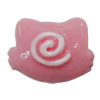 Resin Cabochons, No Hole Headwear & Costume Accessory, Cat Head, The other side is Flat 17x12mm, Sold by Bag